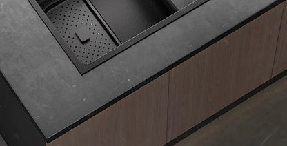 Stainless Steel Kitchen Sink Gray Household Large Single Slot Wash Vegetables and Dish Basin Multifunctional Dish Basin Sink