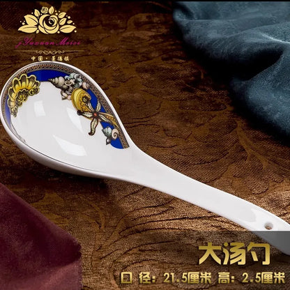 Luxury Blue Ocean Bone China Dishes Plates Western Clubhouse Upscale Heart Of The Sea Ceramic Tableware Decorative Plate