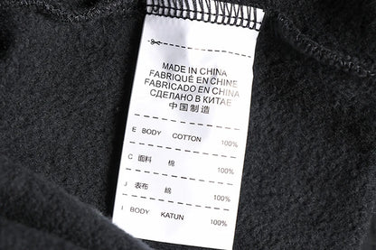 Autumn Winter American Retro Thick Sweatpants With Velvet Men's Pure Cotton Washed Heavyweight Knitted Sports Ankle-tied Pants.