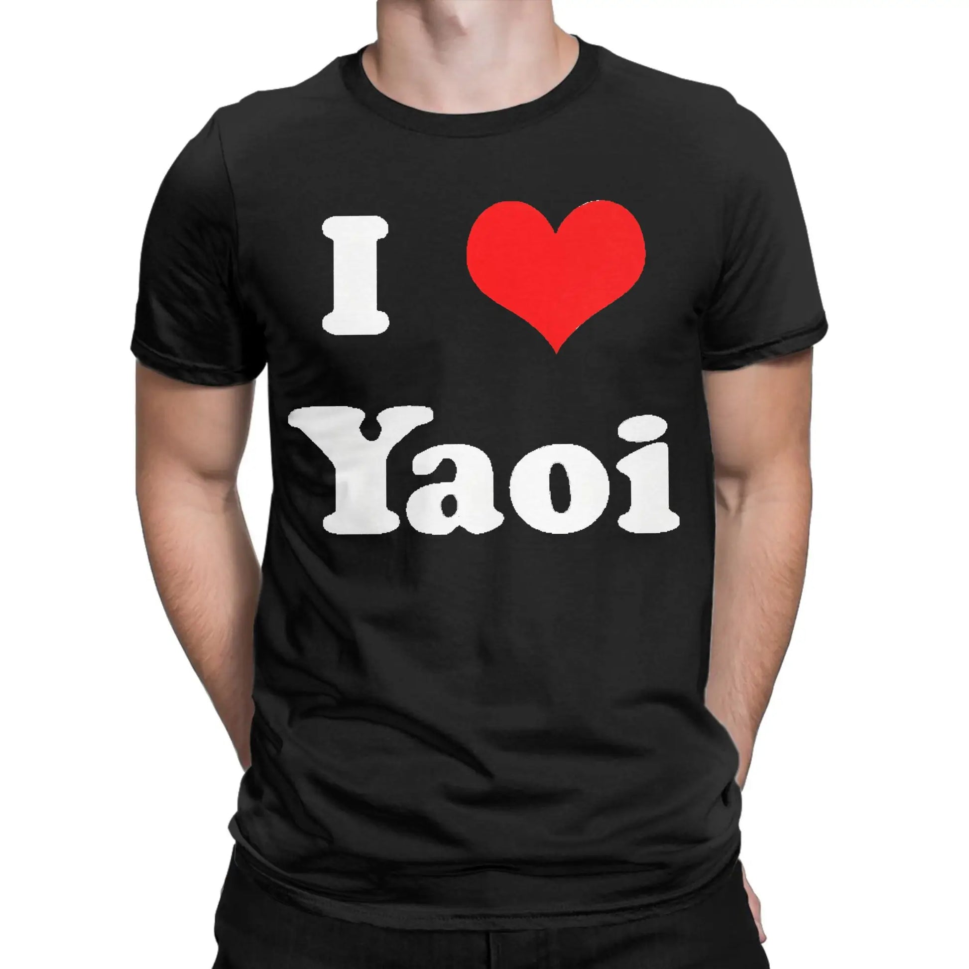 Funny I Love Yaoi T-Shirts Men O Neck Cotton T Shirt  Short Sleeve Tee Shirt Birthday Present Tops.