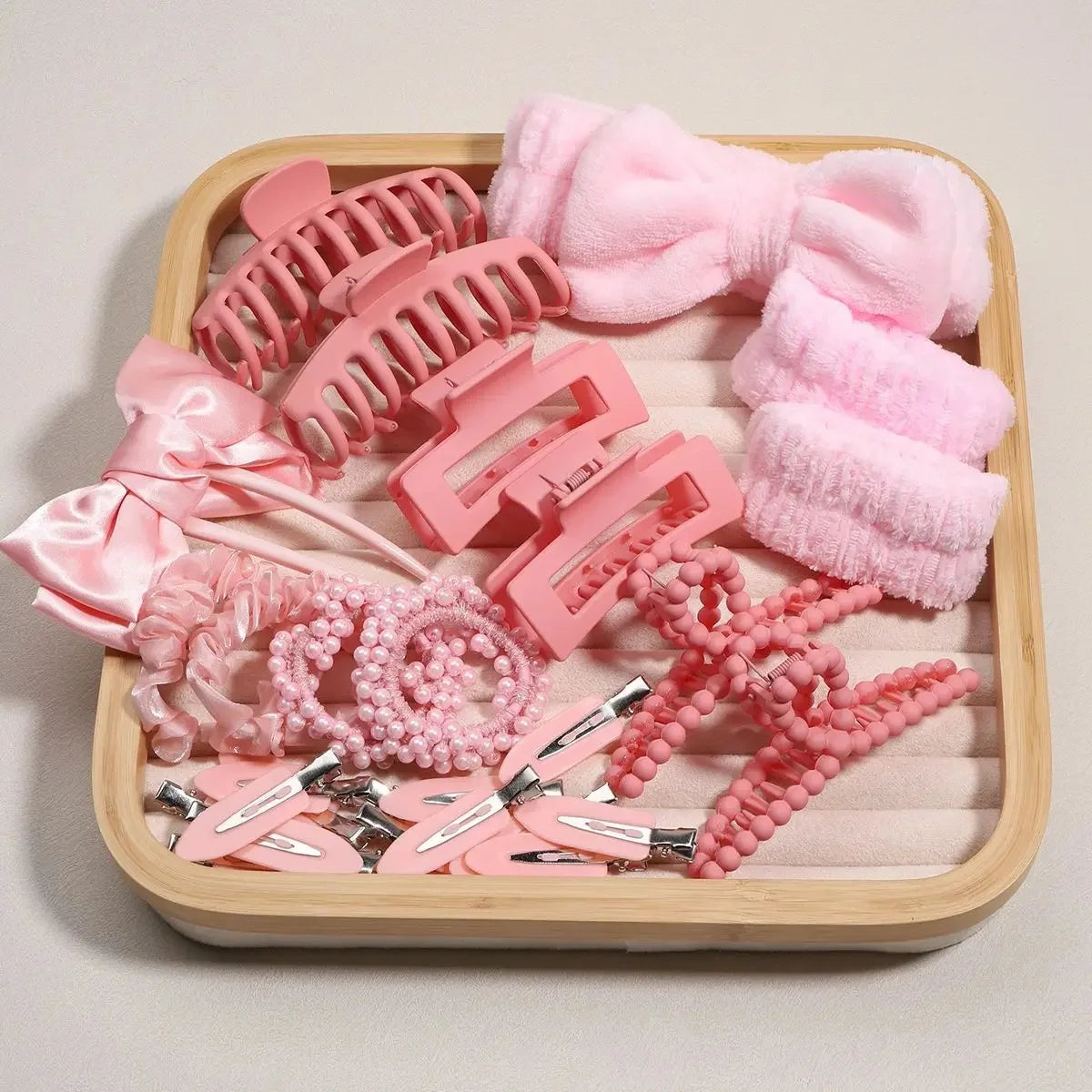 58-Piece Hair Accessories Set Butterfly End Hair Ties Shark Clip Flower Hair Grips Hair Bands Hair Accessories for Women Girls