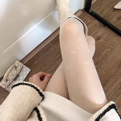 Sexy Blue Butterfly Net Stockings Women's Long Tube Socks Invisible Sweat Absorbent Polka Dot Design Pure Desire Stockings