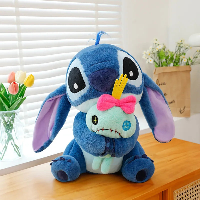 20-40cm Anime Cartoon Pink Angel Series Lilo & Stitch Doll Cute Hug Duck Stitch Plush Toy Soft Stuffed Kawaii Kid Birthday Gift.