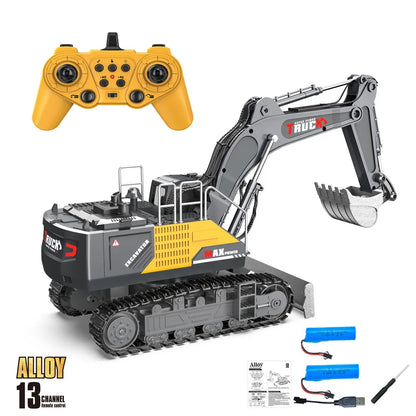 Alloy Rc Excavator Truck Toy Kids Remote Control Engineering Trucks Electric Vehicle Machine Games for Kids Boys Birthday Gifts