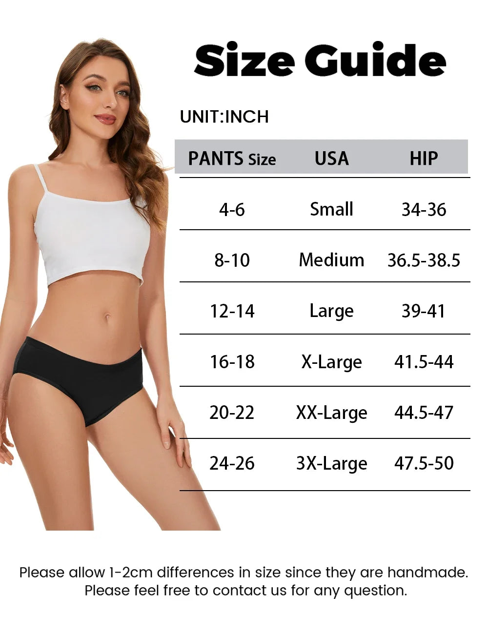 3PCS Menstrual Panties Woman Very Abundant Flow Menstruation Underwear Mid High Waist Leak Proof Period Panties for Girls Ladies.