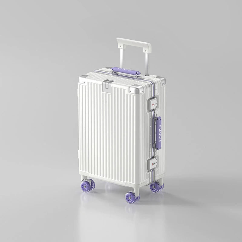 20-Zoll-Kompaktgepäck 26-Zoll-Trolley-Koffer mit großem Fassungsvermögen und Aluminiumrahmen für Männer und Frauen Reisekoffer