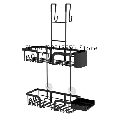 Duschraum-Aufbewahrungsregal, Badezimmer-Hängekorb, Glas-Trennwand-Organizer für die Aufbewahrung von Dusche und Toiletten