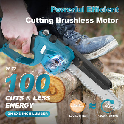 GΣ Bürstenlose Teleskopstange, elektrische Kettensäge, kabellose Hochverschraubungssäge, 2-in-1-Gartenschere für Makita 18 V Akku-Stift