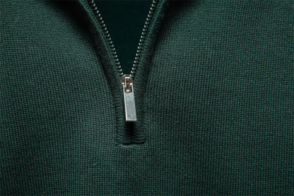 2025 Autumn Men's Sweatwear Warm Pullover Solid Color Half Zipper Casual Sweater Slim Long Sleeve Men's Sweatshirts Winter Top.