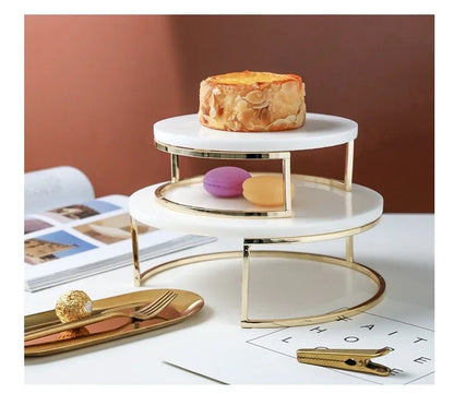 Nordic Marble Cake Dessert Tray Decoration Modern Simple Home Makeup Tools Jewelry Storage Plate Fruit Snack Chocolate Display.