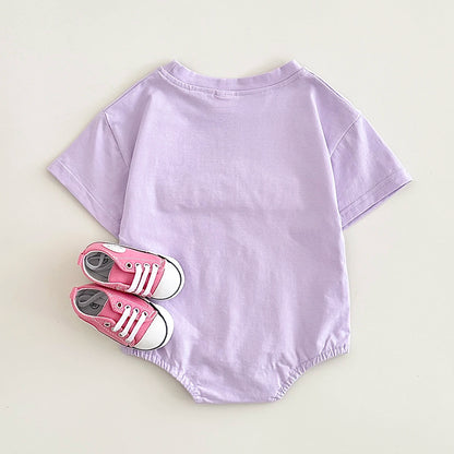 INS Sommer Neue Baby Body Neugeborenen Kleidung Jungen Mädchen Baumwolle Dreieck Strampler Plüsch brief Kurzarm Infant 0-18M