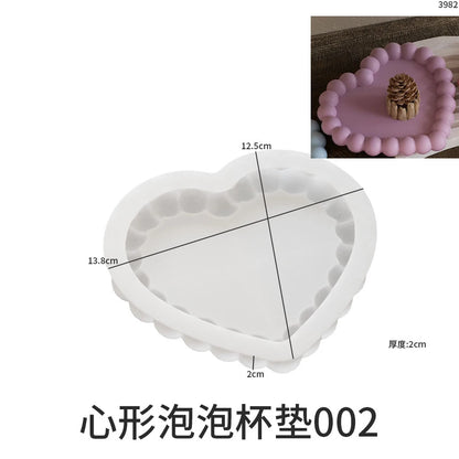 Bubble Shaped Tray Silicone Mold Gypsum diy Candle Holder Jewelry Display Tray Mould Resin Mold Concrete Cement Coaster Mold.
