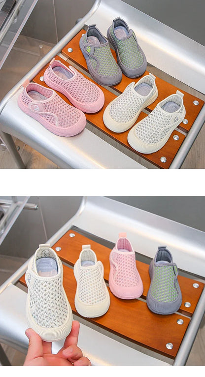Students Casual Shoes Mesh Breathable Children Tennis Shoes Soft Bottom Comfortable 2025 New Fashion Kids Sports Shoes Non-slip.