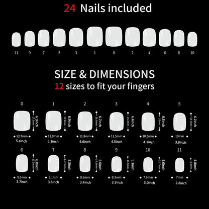 Press on Nails Short Square Fake Nails Designs Nude Glitter Full Cover Stick on Nails Bling Sequins  Nails for Women and Girls.