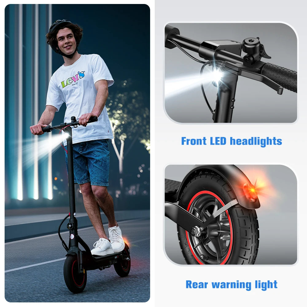 IScooter W6 Adult E-scooter 500W Motor 36V 7.8Ah Battery 35km/h Max Speed Support APP 30km Long Range City Electric Scooters.