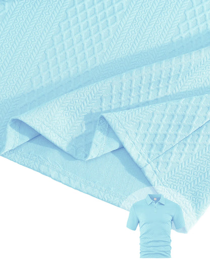 2025 Summer New Men's Casual Sportswear Polo Shirt With A Lapel, Men's Short-sleeved Shirt And Shorts, Jacquard Texture Suit.