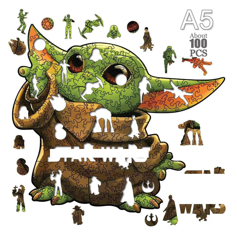 Movie Characters Wooden Puzzle Film Star Wood Jigsaws 2D Magic School Badge Character Jigsaw Toys for Kids