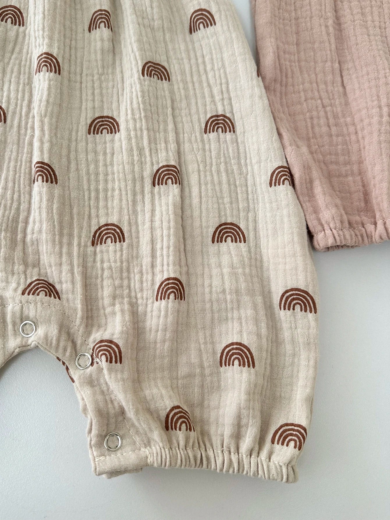 2 stücke Baby Strampler Anzug Regenbogen Löwenzahn Bio-baumwolle Ärmel Sling Strampler Infant Overall Body Sommer Baby Straps Hosen.