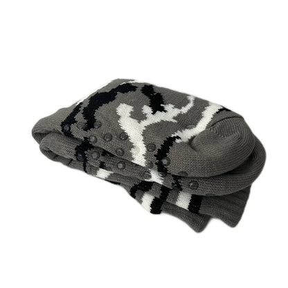 Mens Fluffy Sock Thermal Winter Warm Short Soft Non Slip Floor Fuzzy Fleece Plush Grip Sleeping Slipper Sock Male Christmas Gift.