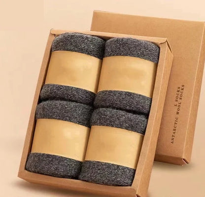 4Pairs/Lot Men's Winter Super Thick Thermal Socks Wool Men Women Solid High Quality Merino Wool Socks Cold Snow Warm Wool Socks.