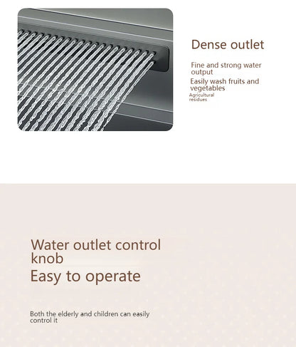 Wasserfall-Küchenspüle aus Edelstahl, extra groß, mit einem Schlitz, multifunktionale Geschirrspülbecken, Unterbaubecken, Tassenwascher