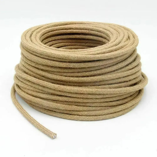 2 Core 3 Core Vintage Hemp Rope Electrical Wire Fabric Braided Cable Retro Pendant Light Cord.