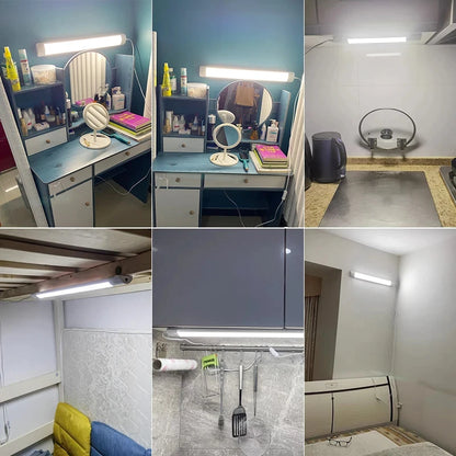 Led Tube Light With Switch Wire 110V 220V 30/50cm Lighting Strip Lamps 10W 20W For  Living Room Bedroom Closet Kitchen Lamp.