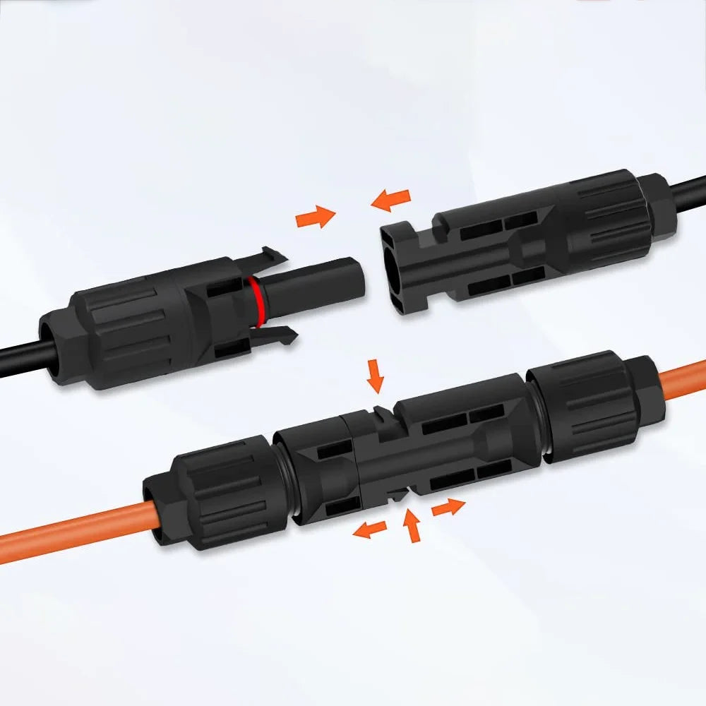 [EU Stock] 2PCS 1M-10M 4mm² 6mm² Solar cable extension cord Solar extension cable Suitable for all PV panel original.