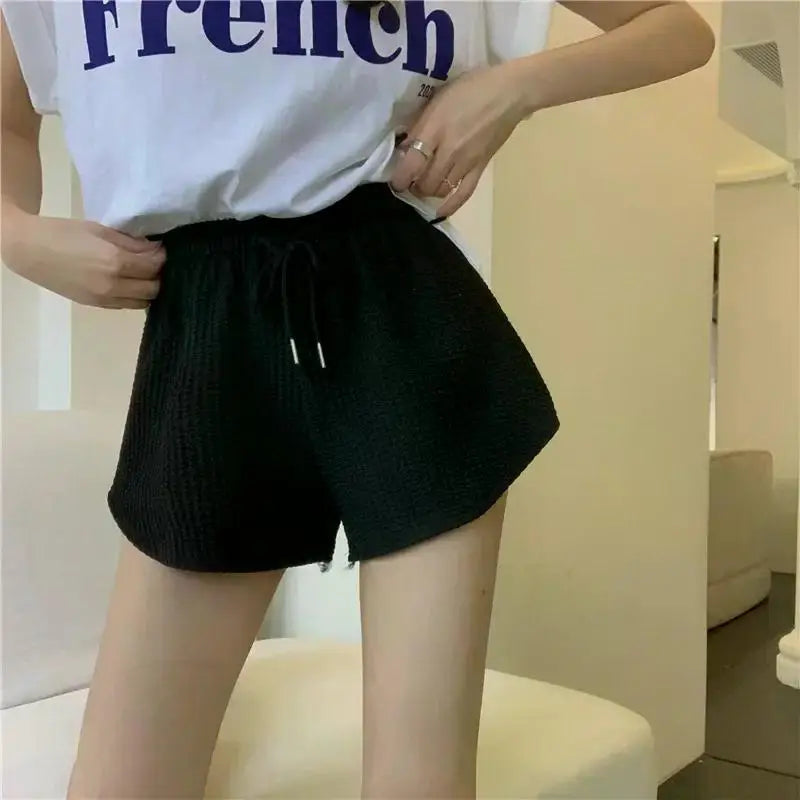 Women Gym Fitness Running Shorts Women's Summer Thin Style Loose Casual Large Size Wide Leg High Waist A-word Sports Hot Pants