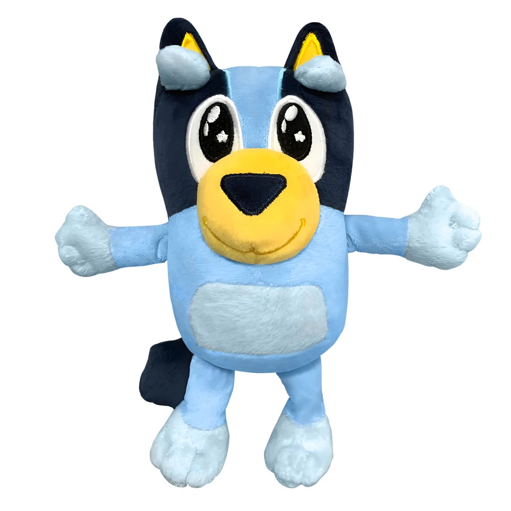 20/30CM Bluey Bingo Plush Dolls Cute Cartoon Christmas Hat And Shining Star Eye Anime Figure Stuffed Toys Birthday Gift For Kids.