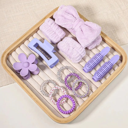 58-Piece Hair Accessories Set Butterfly End Hair Ties Shark Clip Flower Hair Grips Hair Bands Hair Accessories for Women Girls