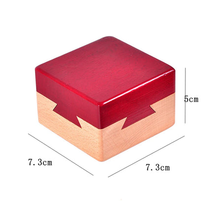 Wooden Magic Box Puzzle Secret Hidden Storage For Money Jewelry LuBan Lock 3D Brain Teaser For Adults And Kids Exquisite Gifts.