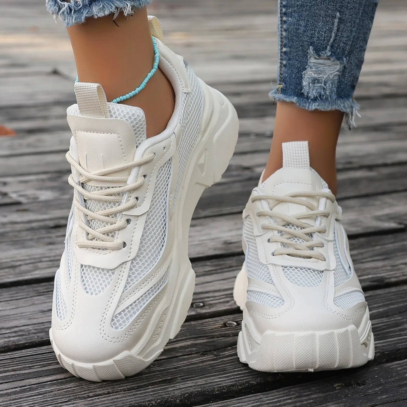 Women Sneakers New Fashion Mesh Breathable Tennis Girl Platform Shoes for Women Outdoor Comfortable Lightweight Sneakers Women.