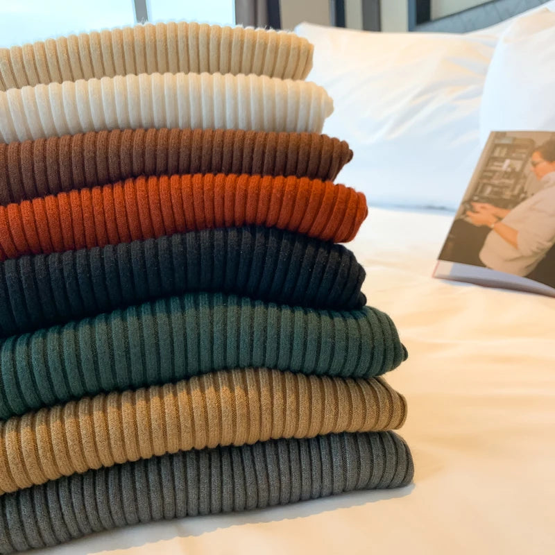 Women Long Sleeve Casual Turtleneck Warm Basic Sweater Chic Autumn Winter 2025 Pullovers Knit Jumpers Solid Color Slim Tops.