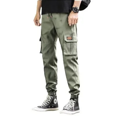 American Style Vintage Cargo Pants Loose Fit Straight Leg Casual Pants For Men Lightweight Summer Wide Leg Harem.
