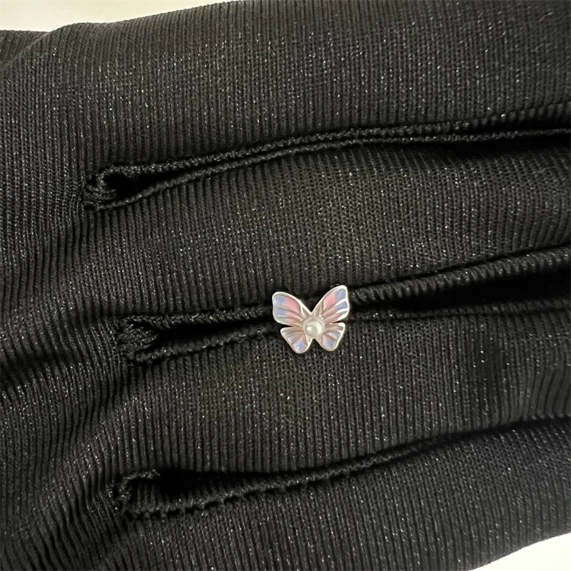 1PCS Cute Pink Zircon 316L Stainless Steel Ear Bone Nail New Fashion Y2K Punk Small Earring for Women Cochlea Jewelry Party Gift