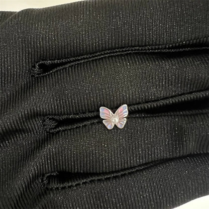 1PCS Cute Pink Zircon 316L Stainless Steel Ear Bone Nail New Fashion Y2K Punk Small Earring for Women Cochlea Jewelry Party Gift