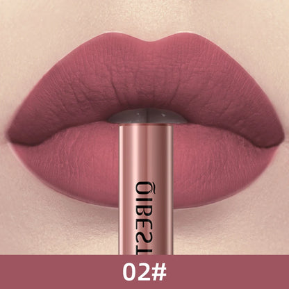 QIBEST Matte Liquid Lipstick Waterproof Long Lasting Lip Gloss Velvet Mate Nude Red Tint Tube Lipsticks Lipgloss Makeup Cosmetic