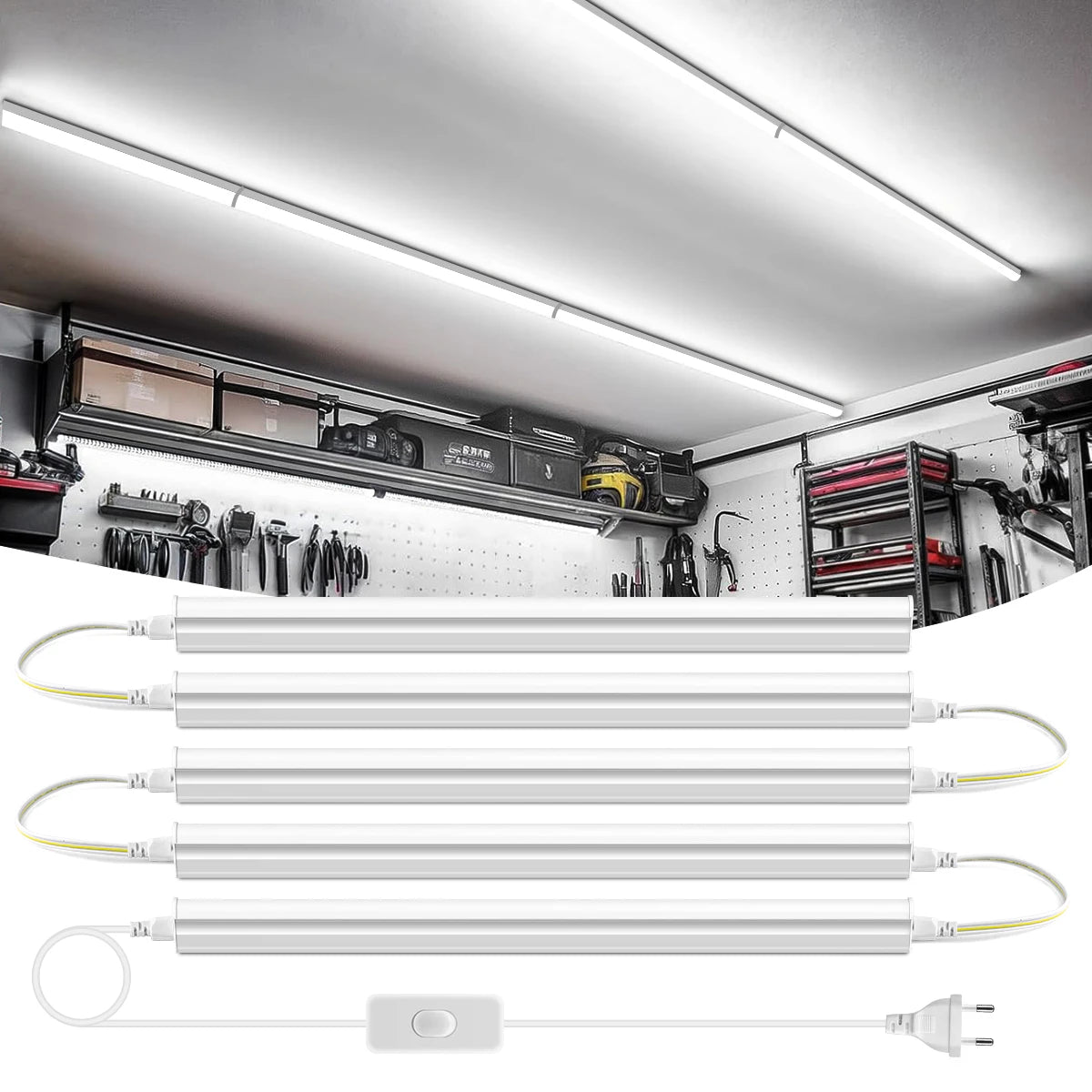 50cm T5 LED Tube Light 15W Aluminum - Garage Ceiling Light/Kitchen Under Cabinet Lighting/Wall Lamp 110V-220V Universal Voltage.