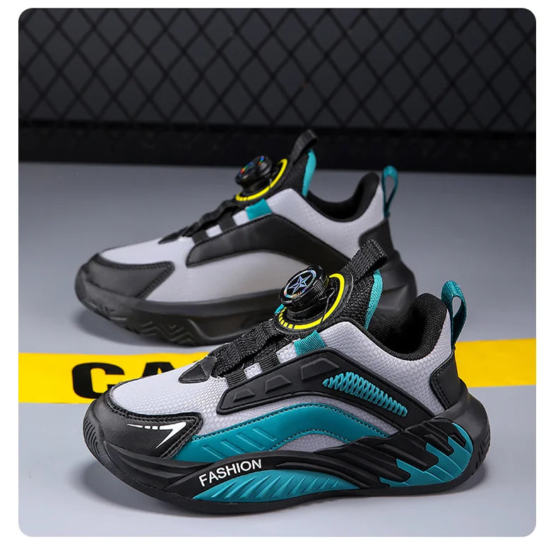 Fashion New Kids Boy Running Sport Shoes Leather Sneakers Children Outdoor Lightweight Breathable Tenis Footwear.