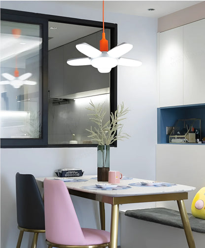 60W 100W E27 Led-lampe Fan Blade Timing Lampe 220V 110V Faltbare Led Industrielle Glühbirne Lampe für Home Decke Licht Garage Licht.