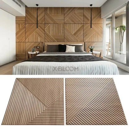 12pcs 50cm 3D wall panel Geometric lines 3D wall sticker wallpaper mural diamond design decor tile 3D mold 90's aesthetic room