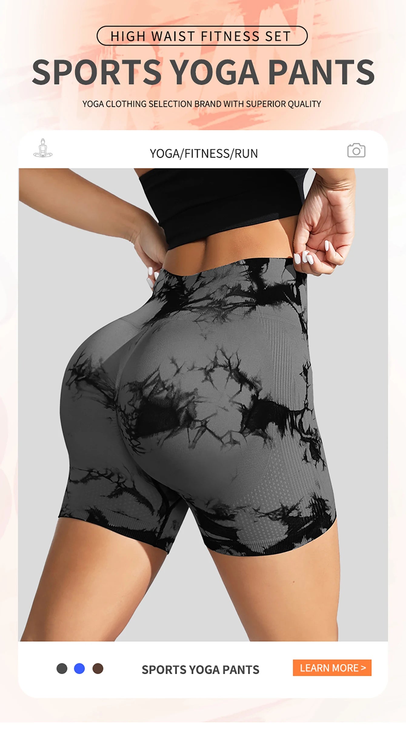 Tie Dye Seamless Leggings for Women High Waist Yoga Pants Scrunch Butt Lifting Elastic Tights Wide Waistband Sports Leggings.