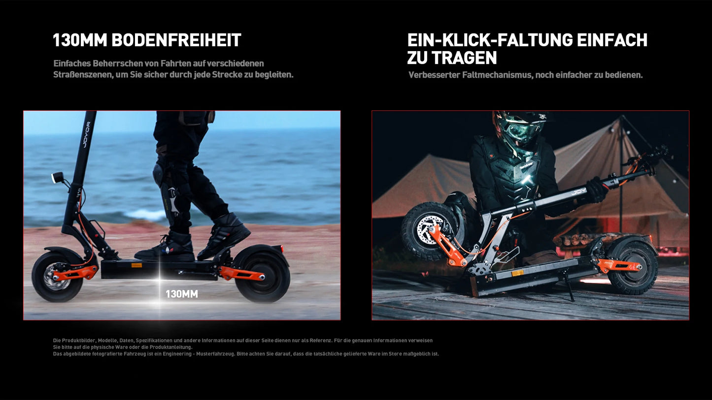 JOYOR T6E PRO（ABE) Adult Electric Scooter 500W Motor 48V26AH Battery E-Mountain Escooter 10" Off-Road Tire Foldable E-Scooter.