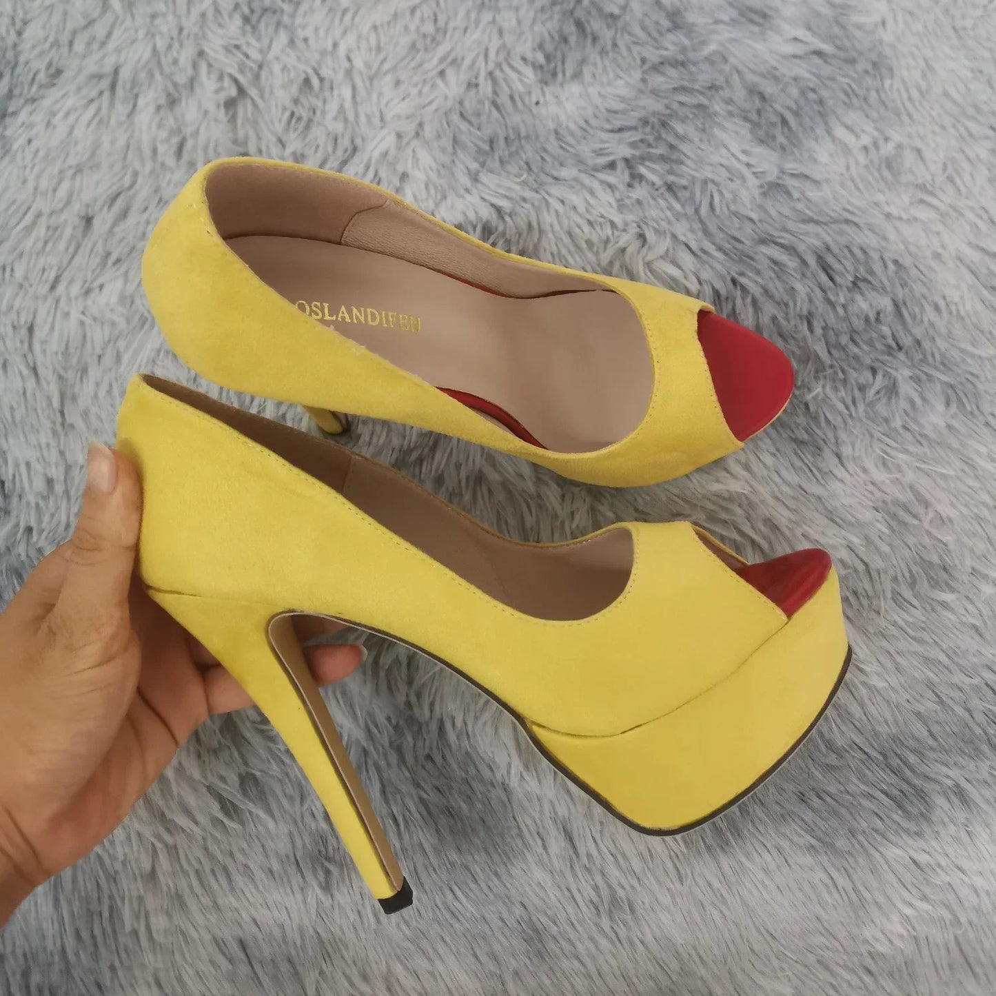 Men's Platform High Heels 14cm Cross-dresser Unisex Drag Queen Sandals Sexy Peep Toe Ankle Strap Stilettos Pumps Party Shoes