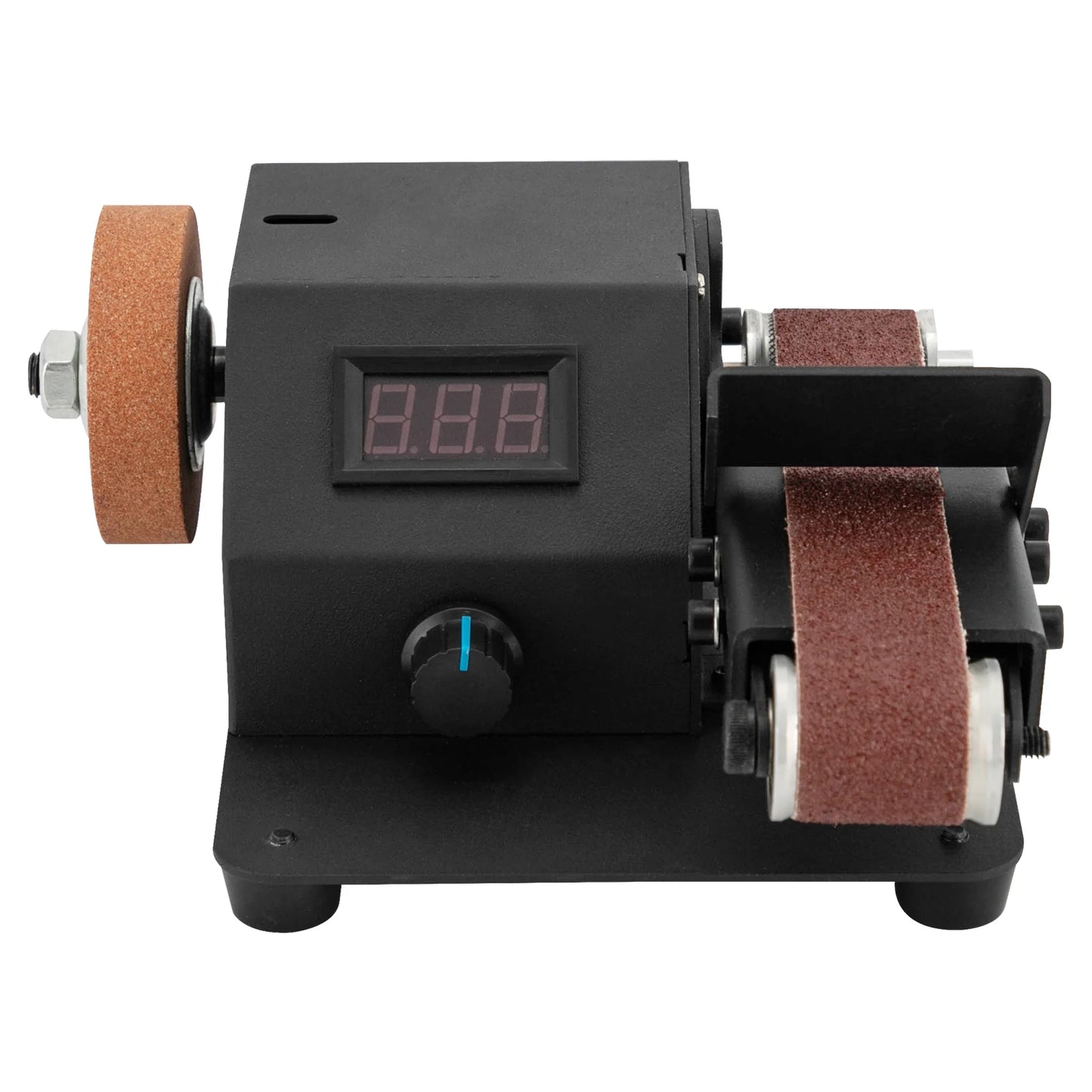 Elektrischer Mini-Bandschleifer zum Selbermachen, 350 W, für die Messerherstellung, Upgrade des Messerschärfs mit 10 Stück Schleifband