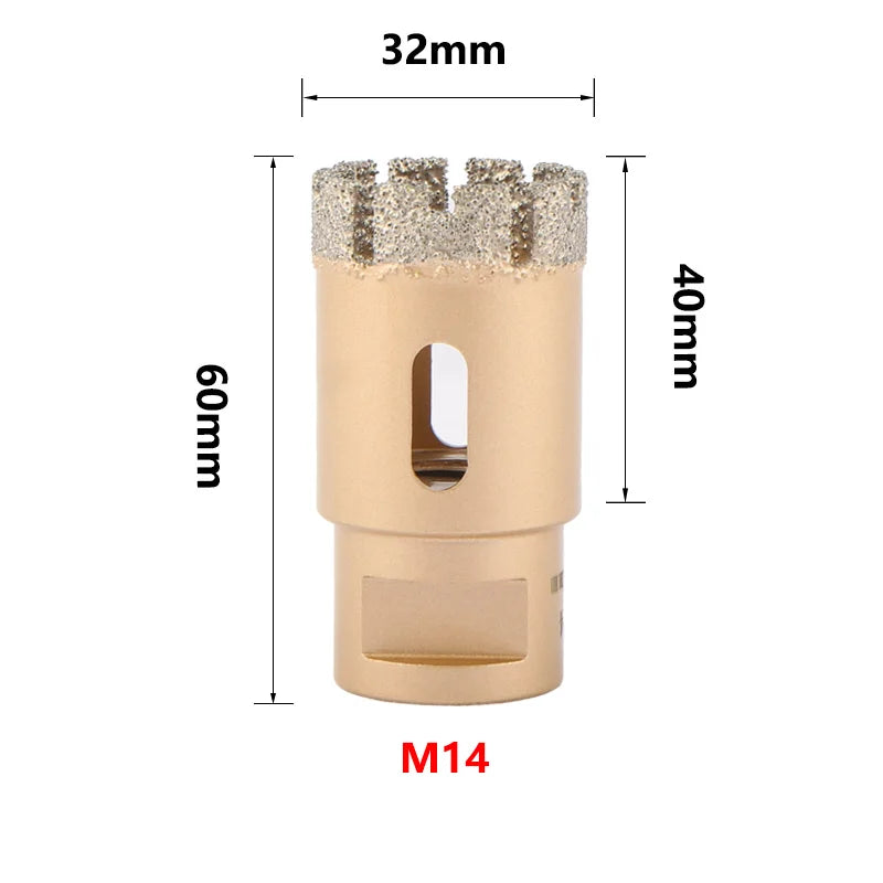 6mm-120mm M14 Gewinde Gelötete Diamantkernbohrer Lochsäge Keramikfliesen Granit Marmor Lochöffner Werkzeuge Trockenbohrer