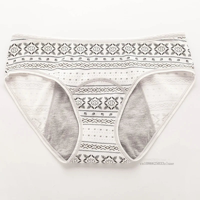 Menstrual Panties Leakproof Ladies Menstrual Pants Women's Cotton Briefs Teenager Student Mid Waist Panties for Menstruation