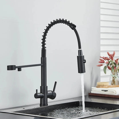 Filtered Kitchen Faucet Pure Water Kitchen Faucet Dual Handle Hot&Cold Drinking Water Purified Kitchen Mixer Taps