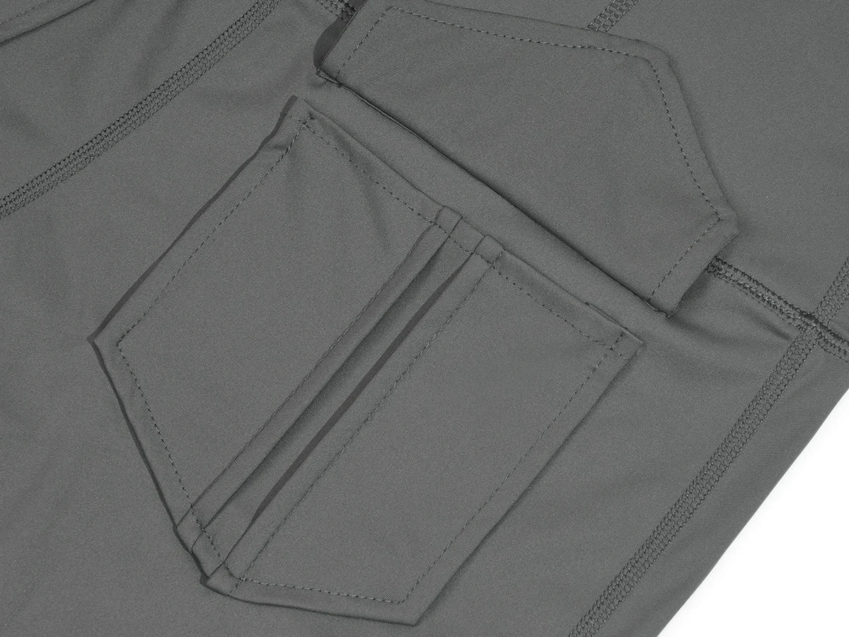 Damen-Leggings mit ausgestellten Taschen, weiche Yoga-Hose im Cargo-Stil, hohe Taille, schmale Hose, Fitness- und Bodybuilding-Sportbekleidung